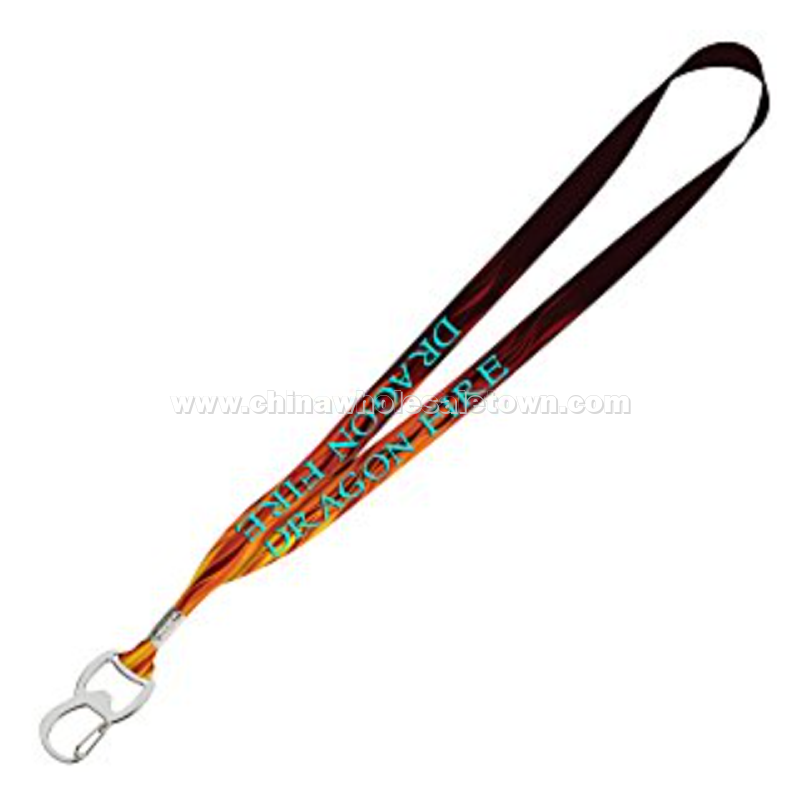 Dye-Sublimated Lanyard - 3/4" - Metal Bottle Opener