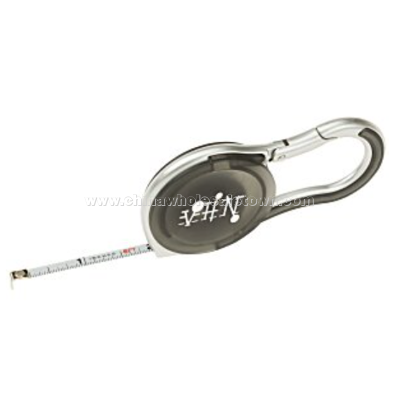 6' Silver Accent Carabiner Tape Measure