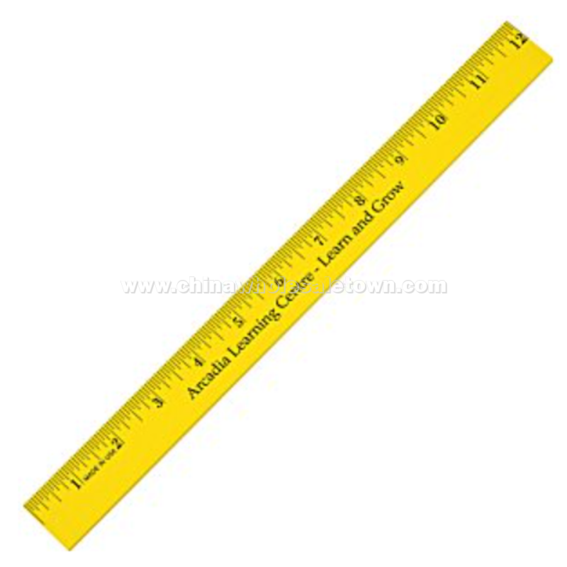 12" Enamel Wood Ruler