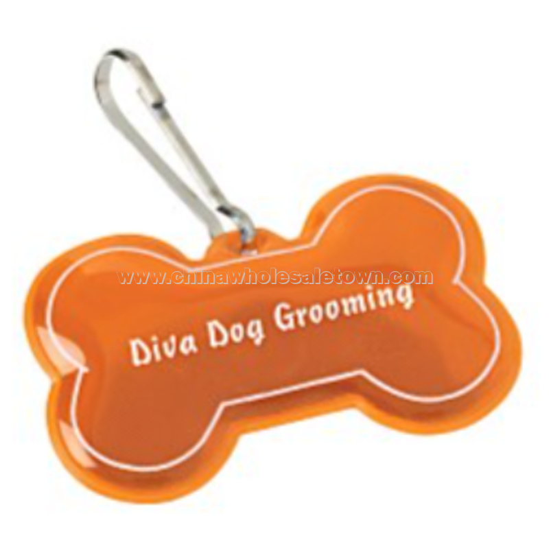 Reflective Pet Collar Tag - Dog Bone