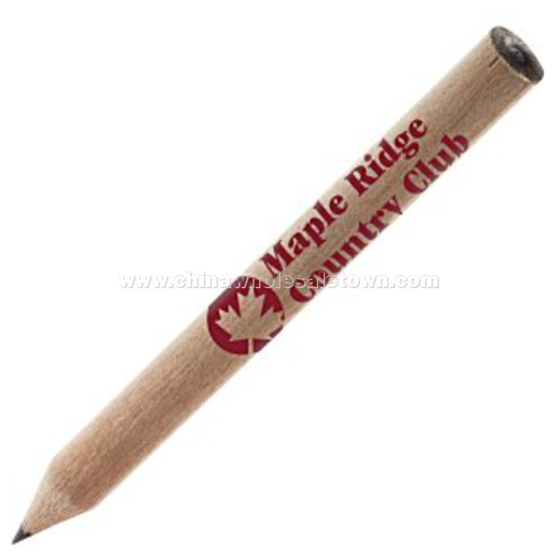 Natural Finish Golf Pencil - Round