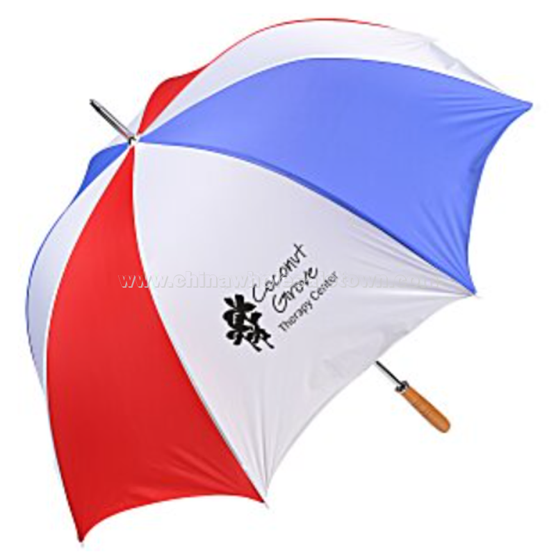 Budget-Beater Golf Umbrella - Red/White/Blue - 60" Arc