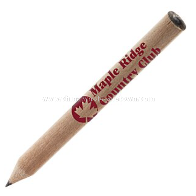 Natural Finish Golf Pencil - Round