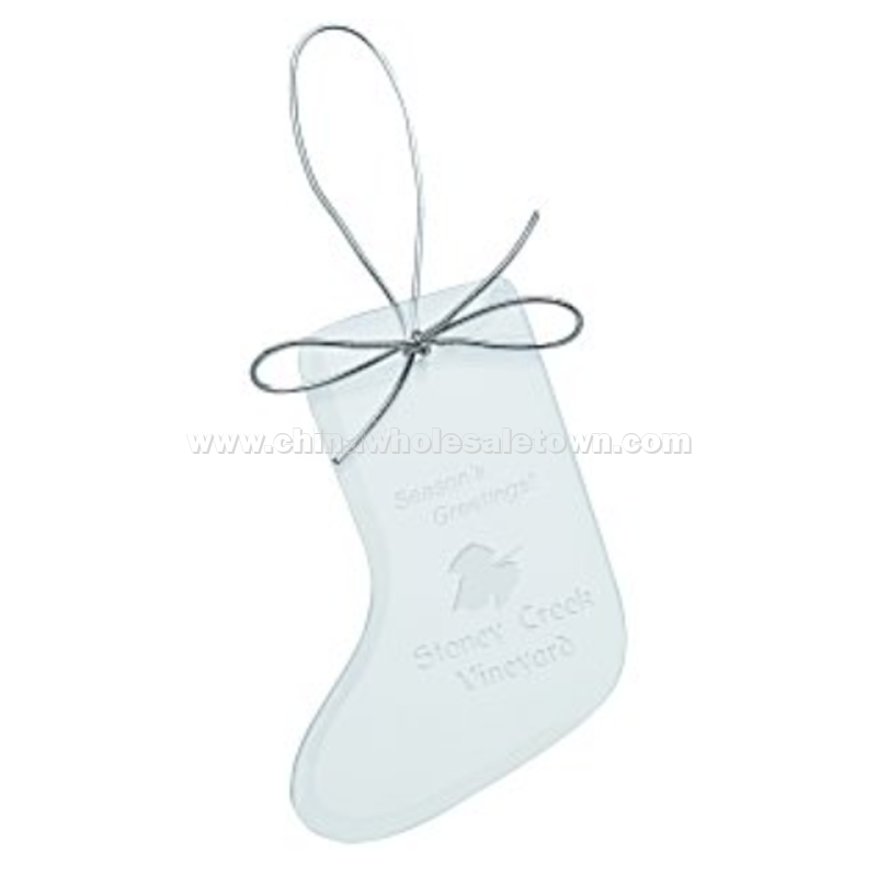 Jade Crystal Ornament - Stocking