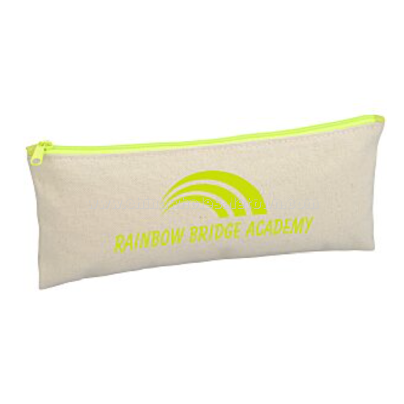 Chroma Zip Cotton Pouch - 4" x 9-3/4"