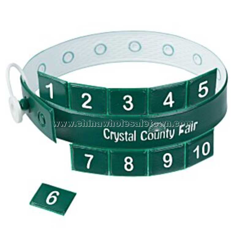 Vinyl Locking Wristband - 10 Tabs