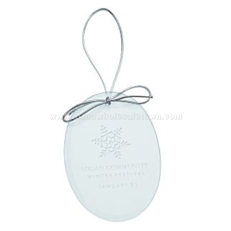 Jade Crystal Ornament - Oval