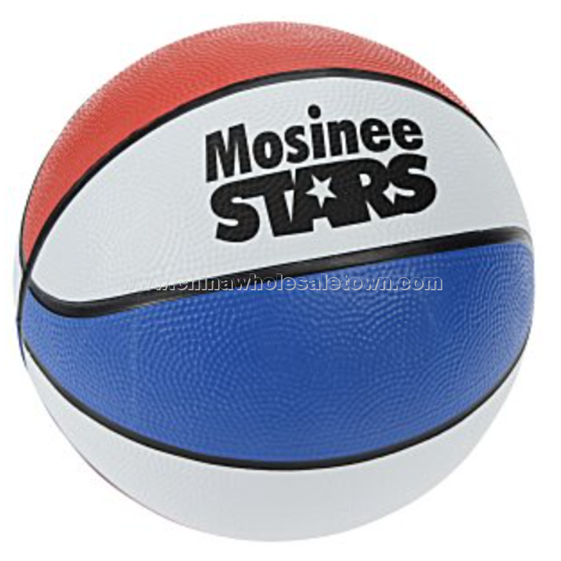 Mini Rubber Basketball - Red, White & Blue