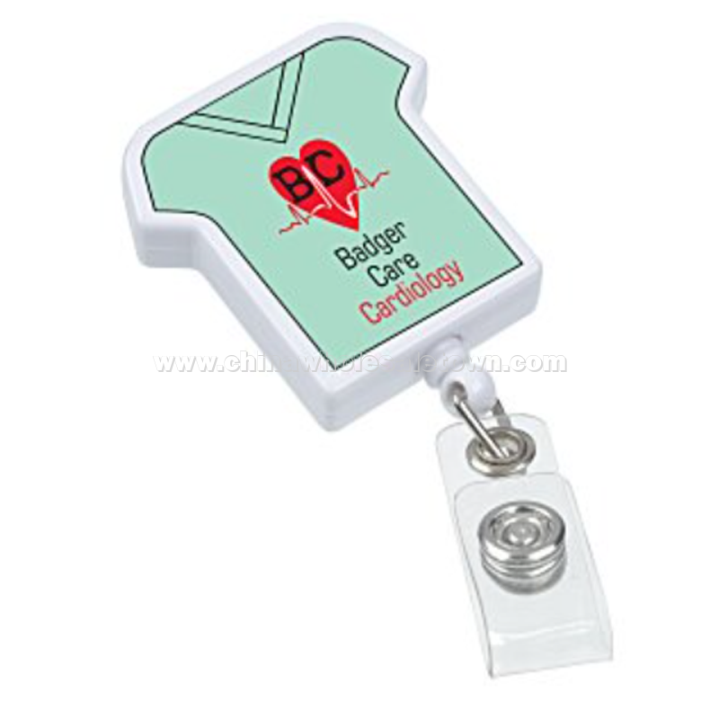 Jumbo Retractable Badge Holder - 40" - T-Shirt - Label