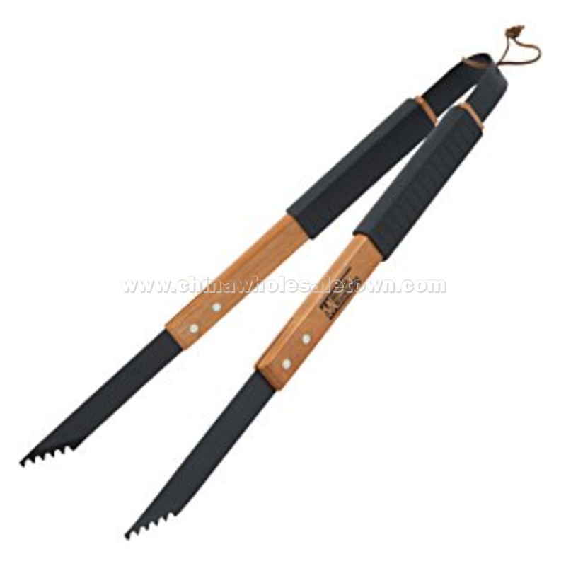 Wood BBQ Tongs