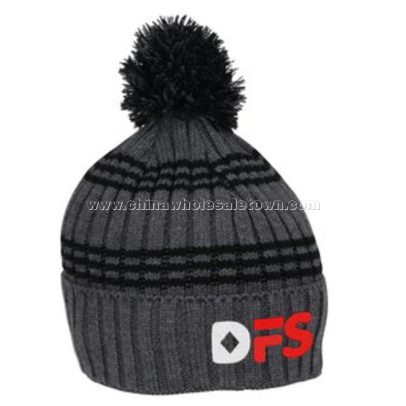 Multi-Stripe Rib Knit Beanie