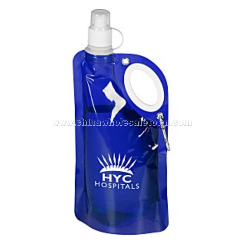 Fold Flat Water Bottle with Carabiner - 25 oz.