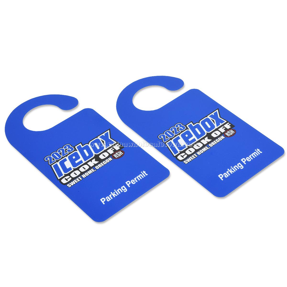 Coated paper advertise temporary parking pass card door hanger