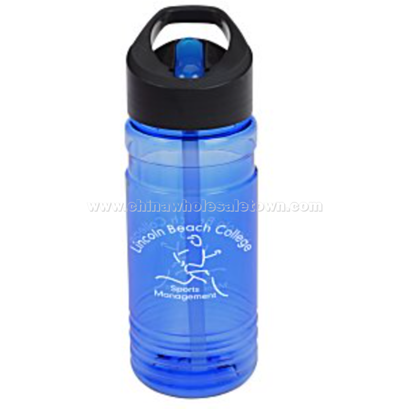 Line Up Bottle with Two-Tone Flip Straw Lid - 20 oz.