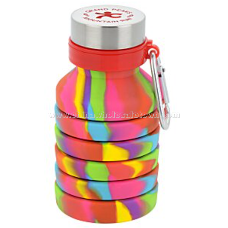 Zigoo Silicone Collapsible Bottle - 18 oz. - Tie Dye