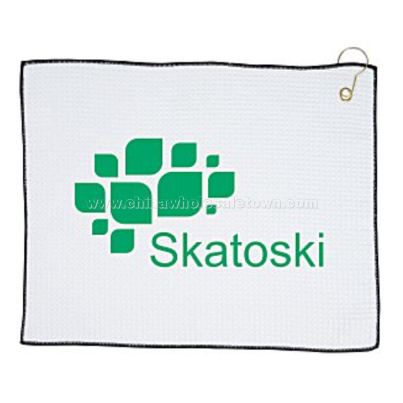 Waffle Knit Golf Towel - 15" x 18"