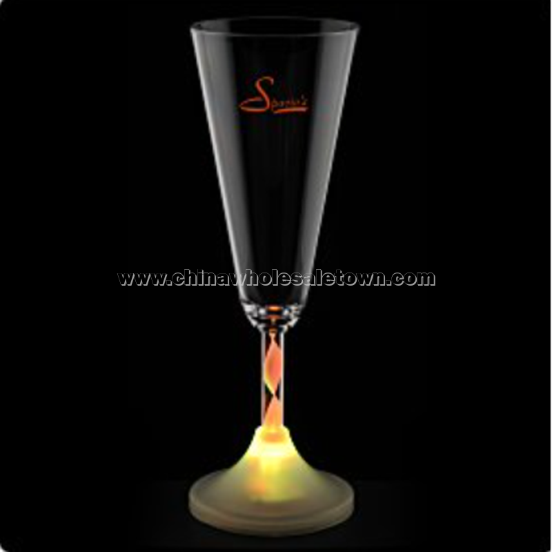 Champagne Glass with Light-Up Spiral Stem - 7 oz.