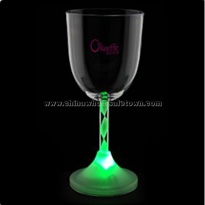 Wine Glass with Light-Up Spiral Stem - 10 oz.