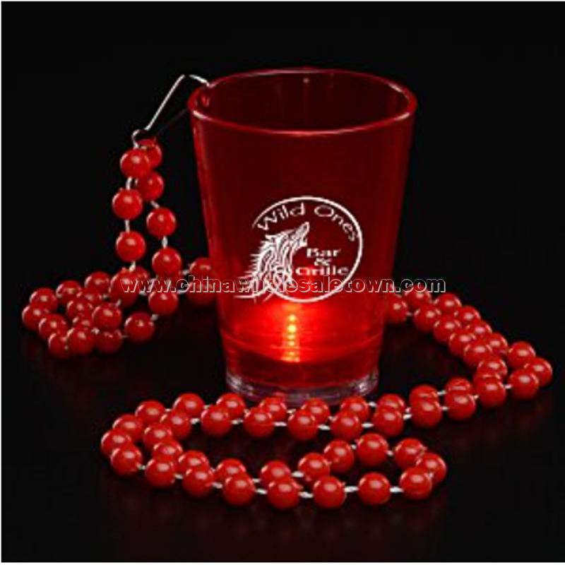 Light-Up Shot Glass on Beaded Necklace - 2 oz.