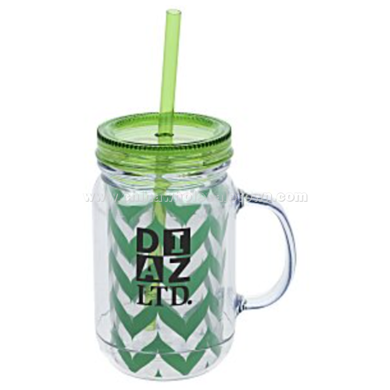 Mason Mug with Straw - 18 oz.