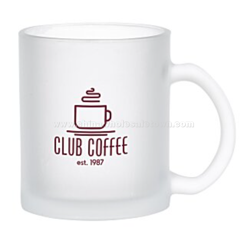 Frosted Glass Coffee Mug - 10 oz.