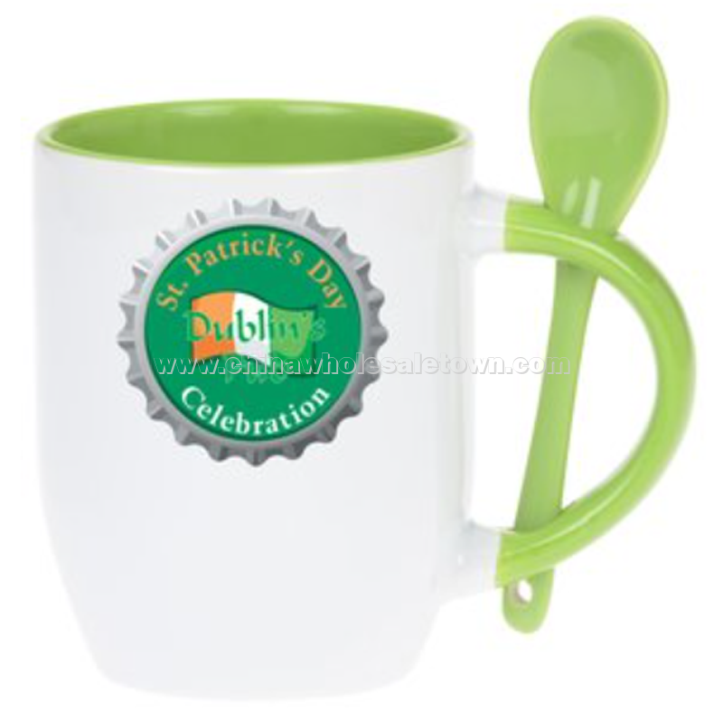 Color Handle Spooner Mug - 12 oz. - Full Color