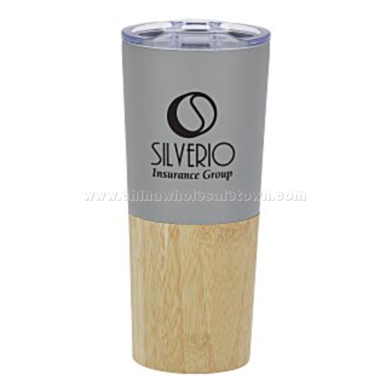 Hunter Vacuum Tumbler with Bamboo Bottom - 16 oz.