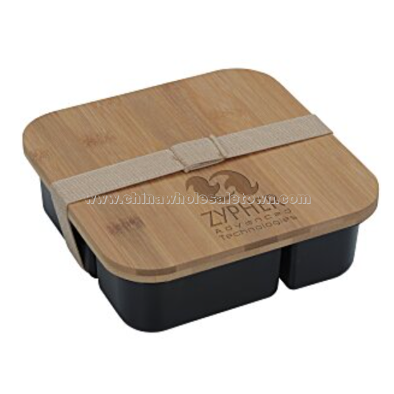 Square Bento Box with Bamboo Lid