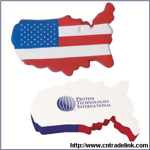 USA Map Stress Ball