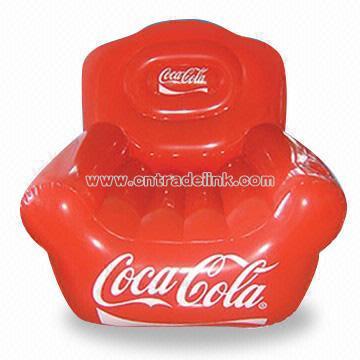 Inflatable PVC Chair Printed with Coca-cola Script