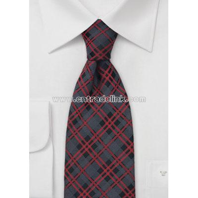 Tartan Check Pattern Designer Tie