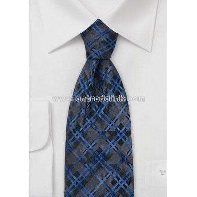 Classic Tartan-Check Pattern Silk