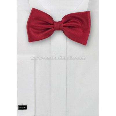 Solid color bow tie in Cherry red