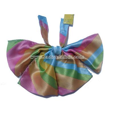 Women's polyester adjustable tulip bow tie with neat pattern