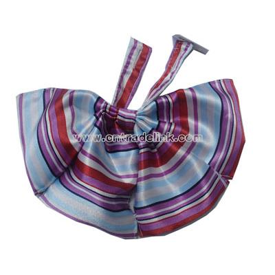 Women's polyester adjustable tulip bow tie with neat pattern