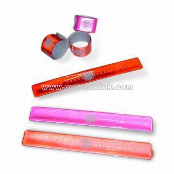 Slap Bracelets Made of Reflective Plastic