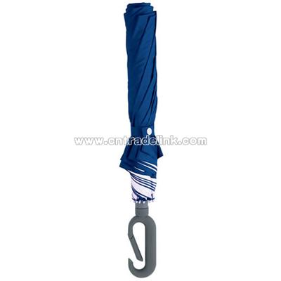 Dark Blue Foldable Golf Hook Umbrella