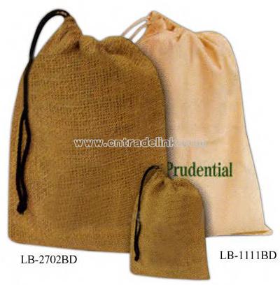 Burlap Drawstring Bag