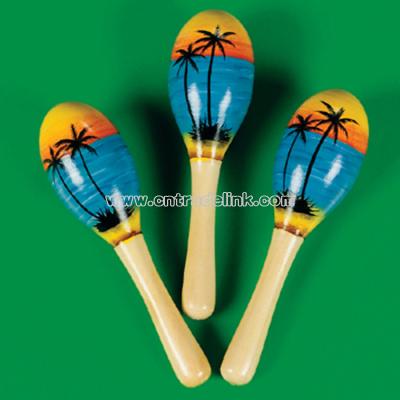 Painted Tropical Mini Maracas