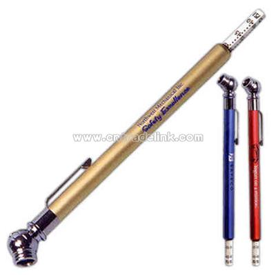 Pencil style aluminum tire pressure gauge