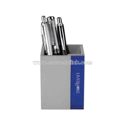 Executive metal pen cup