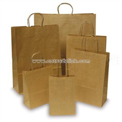 Brown Paper Carrier Bags with Twisted Handles