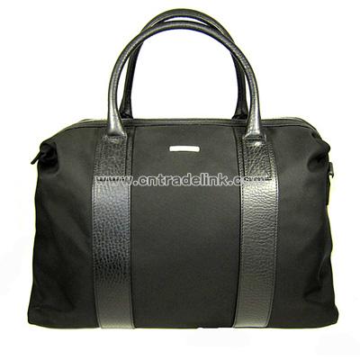 Ferragamo Nylon and Leather Black Travel Duffle