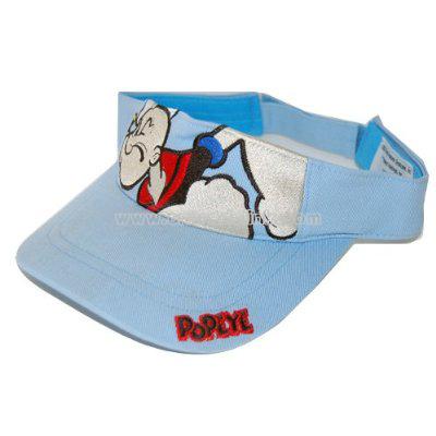 New Popeye The Sailor Man Sun Visor - Lt Blue