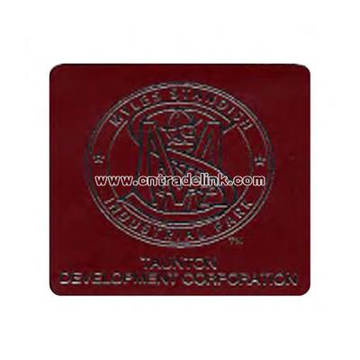 Square leather coaster