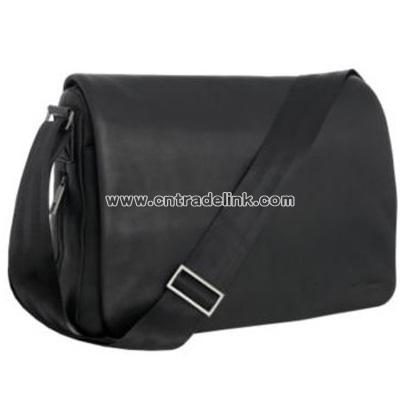 Black leather despatch bag