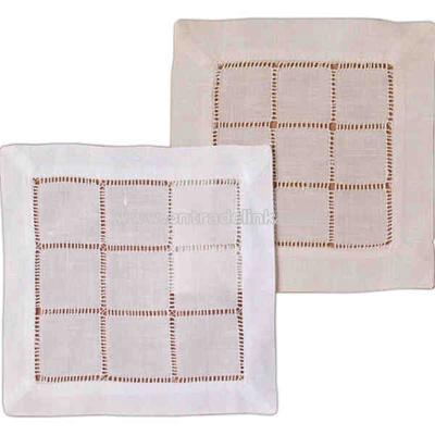 Box Hemstitch Pure linen coaster napkin