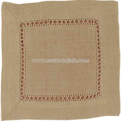 Taupe gulucci Pure linen 6" x 6" coaster napkin