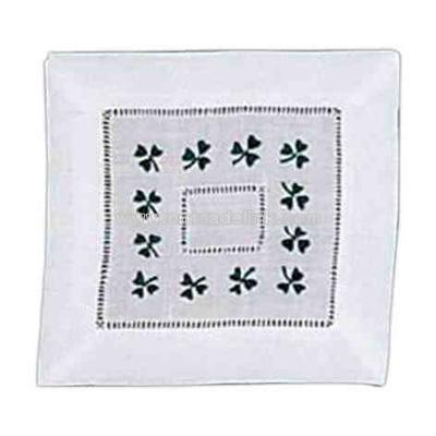 Green shamrocks coaster napkin