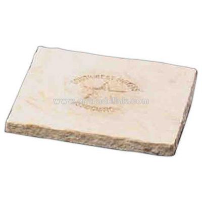 Limestone square coaster